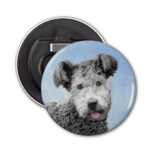 Pumi-schildering - Kute Original Dog Art Button Flesopener