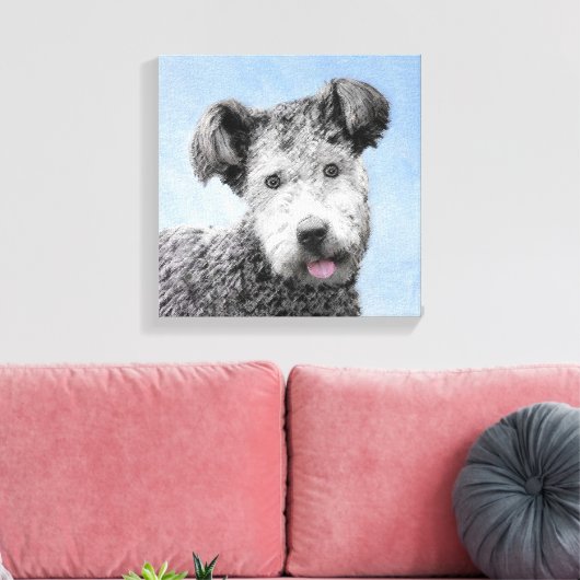 Pumi-schildering - Kute Original Dog Art Canvas Afdruk (Insitu (Woonkamer))