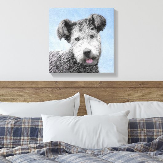 Pumi-schildering - Kute Original Dog Art Canvas Afdruk (Insitu (Slaapkamer))