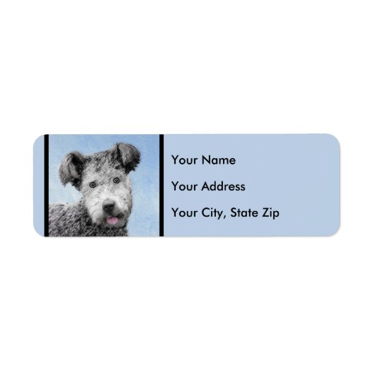 Pumi-schildering - Kute Original Dog Art Etiket (Voorkant)