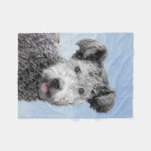 Pumi-schildering - Kute Original Dog Art Fleece Deken (Voorkant (Horizontaal))