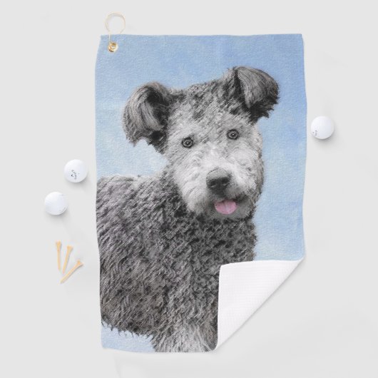 Pumi-schildering - Kute Original Dog Art Golfhanddoek (Insitu)