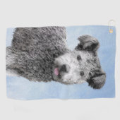 Pumi-schildering - Kute Original Dog Art Golfhanddoek (Horizontaal)