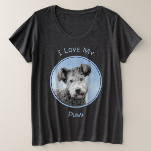 Pumi-schildering - Kute Original Dog Art Grote Maat T-shirt