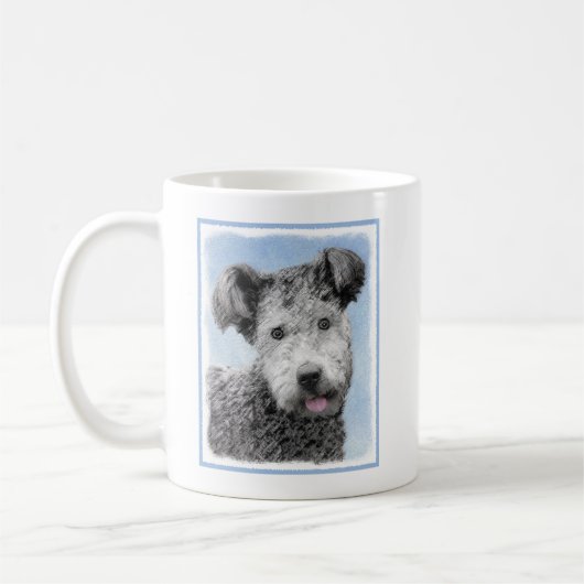 Pumi-schildering - Kute Original Dog Art Koffiemok (Links)