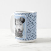 Pumi-schildering - Kute Original Dog Art Koffiemok (Voorkant links)