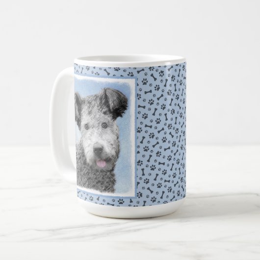 Pumi-schildering - Kute Original Dog Art Koffiemok (Voorkant links)