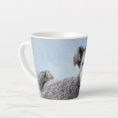 Pumi-schildering - Kute Original Dog Art Latte Mok (Linkerhoek)