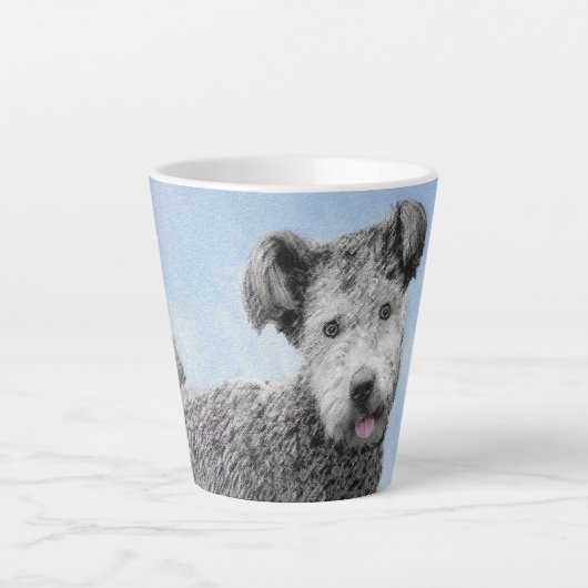Pumi-schildering - Kute Original Dog Art Latte Mok (Voorkant)