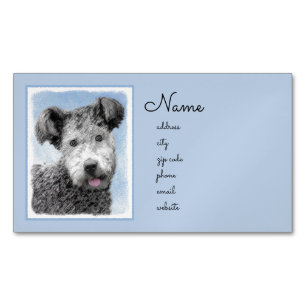 Pumi-schildering - Kute Original Dog Art Magnetisch Visitekaartje