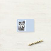 Pumi-schildering - Kute Original Dog Art Post-it® Notes (Op bureau)