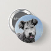 Pumi-schildering - Kute Original Dog Art Ronde Button 5,7 Cm (Voorkant /achterkant)