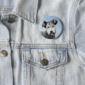 Pumi-schildering - Kute Original Dog Art Ronde Button 5,7 Cm (In situ)