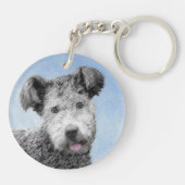 Pumi-schildering - Kute Original Dog Art Sleutelhanger (Achterkant)