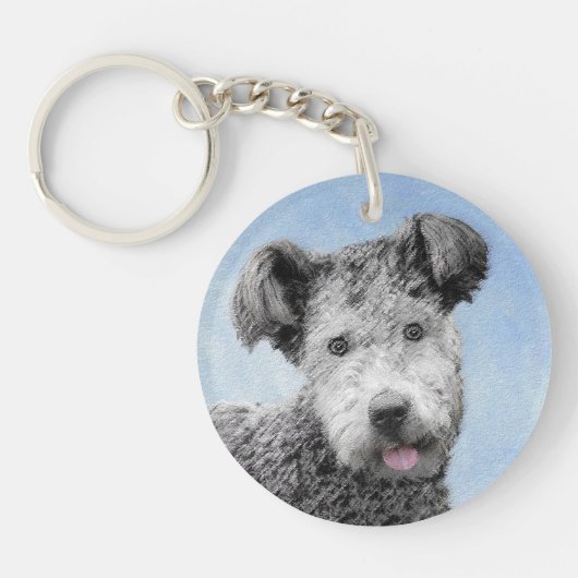 Pumi-schildering - Kute Original Dog Art Sleutelhanger (Voorkant)