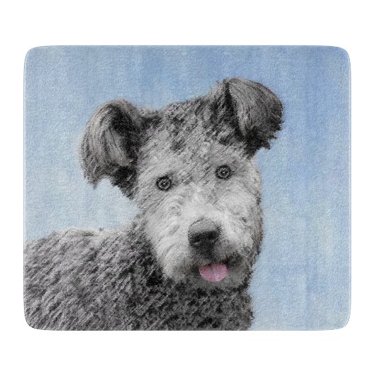 Pumi-schildering - Kute Original Dog Art Snijplank (Voorkant)