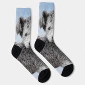 Pumi-schildering - Kute Original Dog Art Sokken (Rechts)