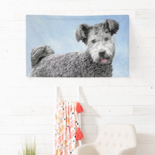 Pumi-schildering - Kute Original Dog Art Spandoek (Insitu)