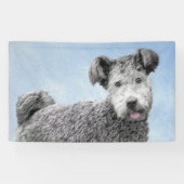 Pumi-schildering - Kute Original Dog Art Spandoek (Horizontaal)