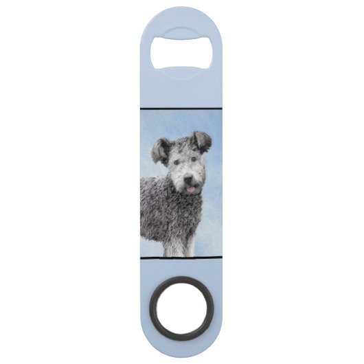 Pumi-schildering - Kute Original Dog Art Speed Flessenopener (Achterkant)
