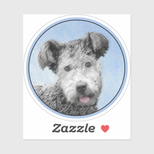 Pumi-schildering - Kute Original Dog Art Sticker (Vel)