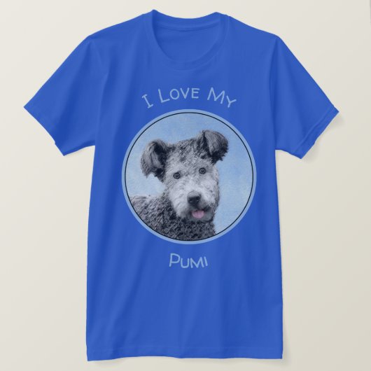Pumi-schildering - Kute Original Dog Art T-shirt (Design voorkant)