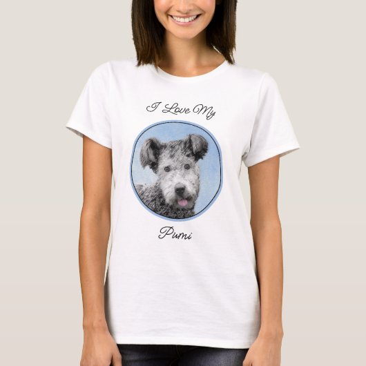 Pumi-schildering - Kute Original Dog Art T-shirt (Voorkant)