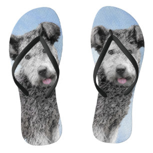 Pumi-schildering - Kute Original Dog Art Teenslippers