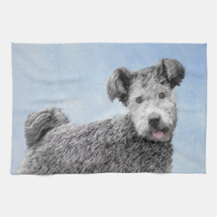 Pumi-schildering - Kute Original Dog Art Theedoek