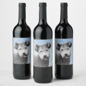 Pumi-schildering - Kute Original Dog Art Wijn Etiket (Flessen)
