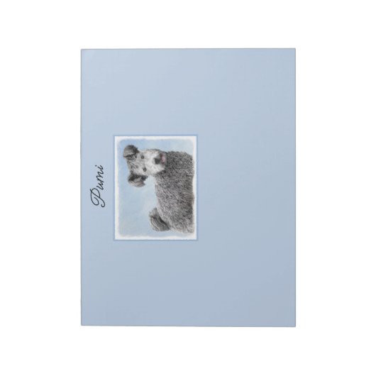 Pumi-schilderingen - Kute Original Dog Art-noteboo Notitieblok (Linkerzijde)