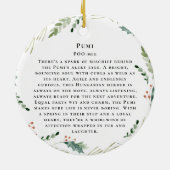 Pumi Waterverf hondenmonogram Keramisch Ornament (Achterkant)