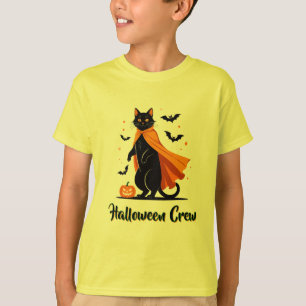 Pumkin Black Cat Halloween T-shirt