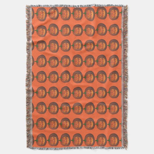 Pumkin Blanket Fun Halloween Throw Blankets Decor Deken (Voorkant Verticaal)