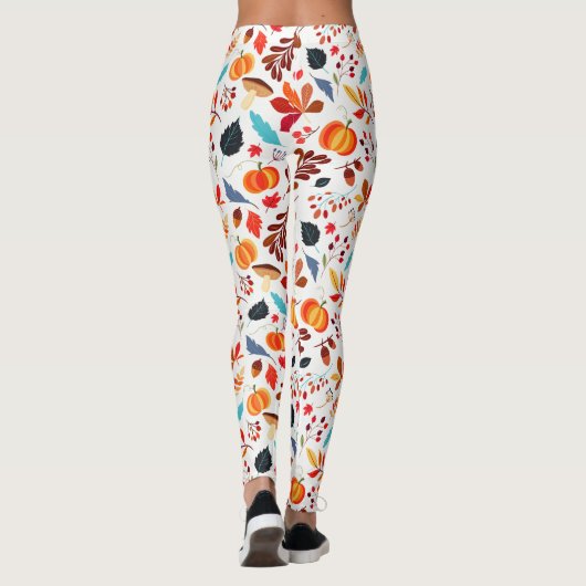 Pumkin en bladeren leggings (Achterkant)