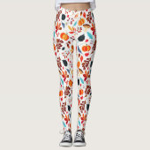 Pumkin en bladeren leggings (Voorkant)