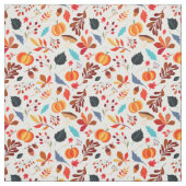 Pumkin- en bladpatroon stof (Swatch)