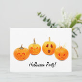 Pumkin Fotografie Halloween Party Uitnodiging (Staand voorkant)
