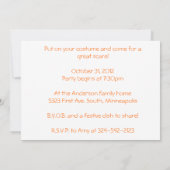 Pumkin Fotografie Halloween Party Uitnodiging (Achterkant)