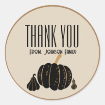 Pumkin halloween Herfst Dank u aangepaste sticker