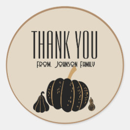 Pumkin halloween Herfst Dank u aangepaste sticker