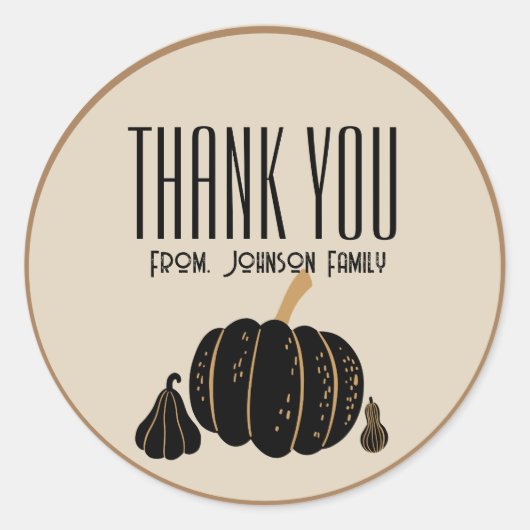 Pumkin halloween Herfst Dank u aangepaste sticker (Voorkant)
