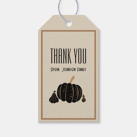 Pumkin halloween Herfst Dank u aangepaste sticker Cadeaulabel (Voorkant)