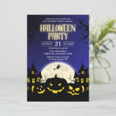 Pumkin Halloween Party Family Reunion Kaart (Staand voorkant)