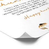 Pumkin Herfst Floral Ring Hunt Vrijgezellenfeest s Poster (Hoek)