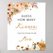 Pumkin Herfst hoeveel kussen Vrijgezellenfeest spe Poster (Voorkant)