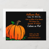 Pumkpin Halloween Party Invitation Kaart (Voorkant / Achterkant)