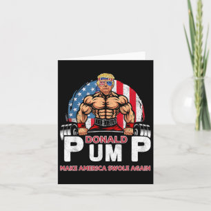 Pump America Swole opnieuw Grappige Trump 2024 Kaart