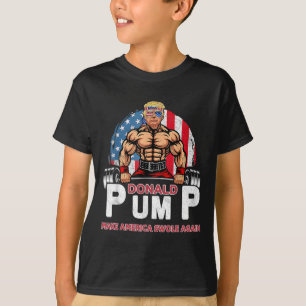 Pump America Swole opnieuw Grappige Trump 2024 T-shirt