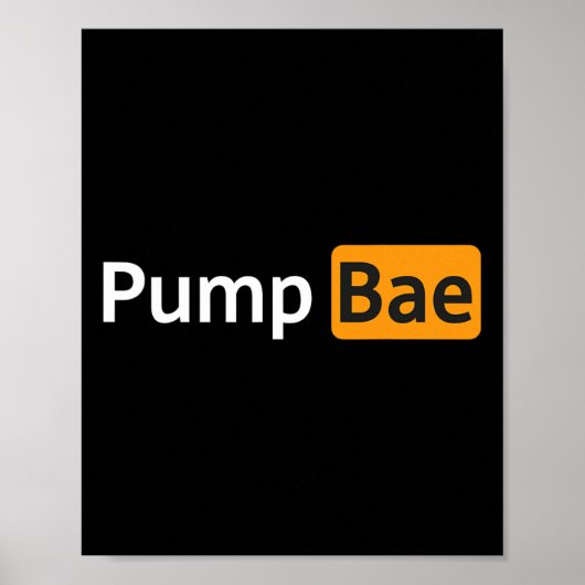 Pump Base Funny Gym Bodybuilding Poster (Voorkant)